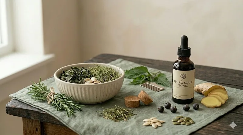 Natural remedies for PCOS hair loss - hair and scalp herbal support
